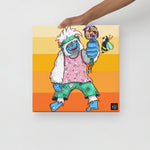 Yeti #4 Francis The Flower Loving Yeti Canvas Print