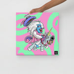 Yeti #3 Olga Riding Her Mystical Unicorn Canvas Print