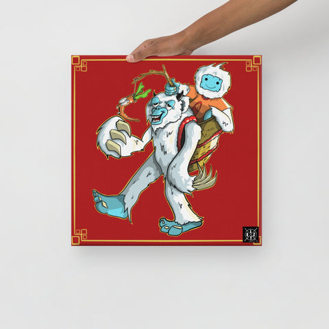 Yeti #8 Chen And Earl The Wandering Vegetarians Canvas Print