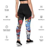 LetzDesign Japanese Anime Dragon Yoga Leggings