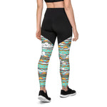 New Mexico Retro Native American Yoga Leggings