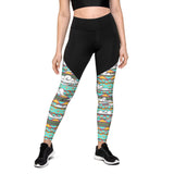 New Mexico Retro Native American Yoga Leggings