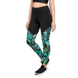 LetzDesign Halloween Ghost Yoga Leggings