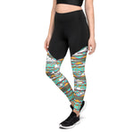 New Mexico Retro Native American Yoga Leggings