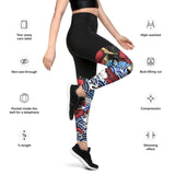 LetzDesign Japanese Anime Dragon Yoga Leggings