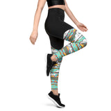 New Mexico Retro Native American Yoga Leggings