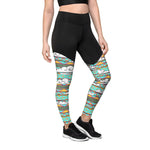 New Mexico Retro Native American Yoga Leggings