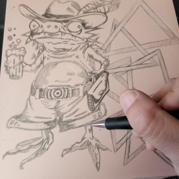 Horny Toad Cowboy T-Shirt Western Lizard Graphic Tee Southwest Desert Art Shirt - Image 9