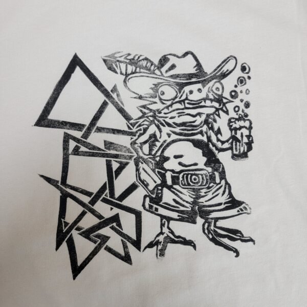 Horny Toad Cowboy T-Shirt Western Lizard Graphic Tee Southwest Desert Art Shirt - Image 2
